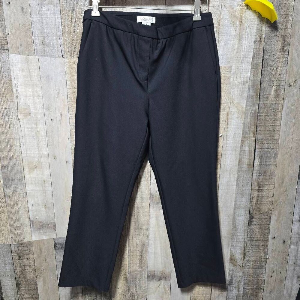 Rachel Zoe Black Tapered Leg Dress Pants Slacks 10 Career Office Simple Basic